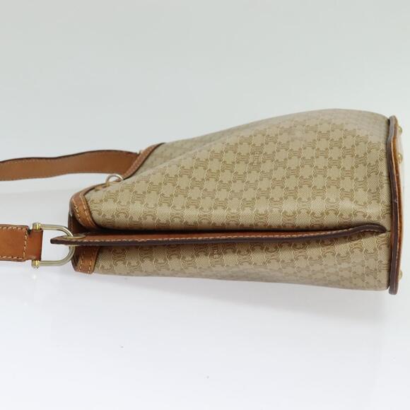 CELINE Macadam Canvas Shoulder Bag Pvc Beige Gold - Picture 4 of 12